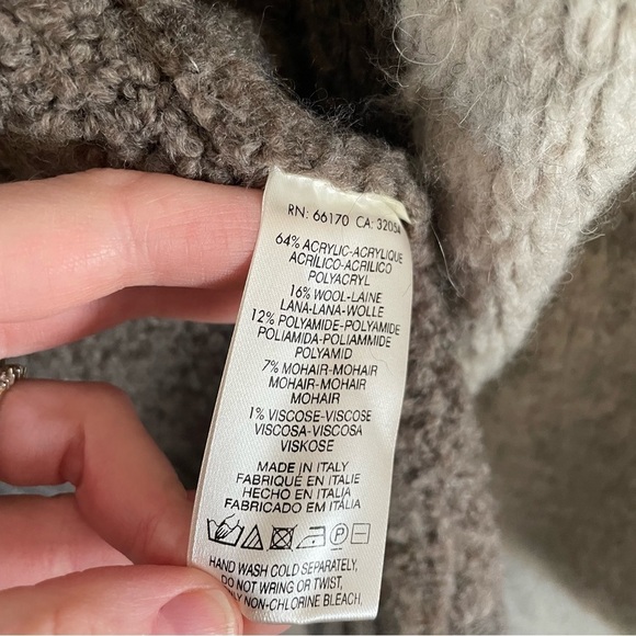 Anthropologie Sleeping on Snow, Wool Blend, Two-Tone Slouchy Sweater Vest - Picture 10 of 15